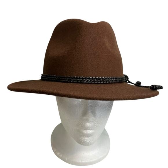 Olive & Pique Corbett Western Rancher Wool Hat Bohemian Size 7.5 Brown main image 5